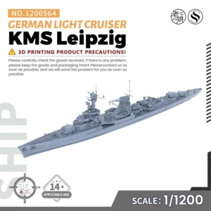 SSMODEL 564 1/1200 Military Model Kit German KMS Leipzig Light Cruiser GAMES - Bild 1 von 4