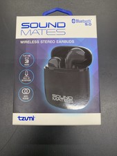 Brand NEW Black Sound Mates Bluetooth 5.0 Wireless Stereo Earbuds Tzumi