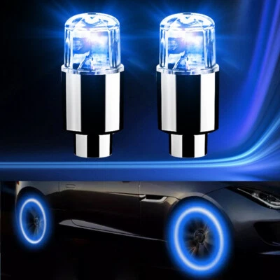 4x Car SUV Wheel Tyre Tire Air Valve Stem LED Light Caps Cover Car Accessories - Image 1 of 4