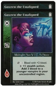 Govern the Unaligned x2 25th Anniversary 2020 V:TES VTES Vampire CCG - Picture 1 of 1