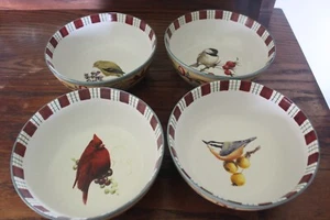 4 cuencos diferentes Lenox Winter Greetings de cereal diario/todo uso - Imagen 1 de 15