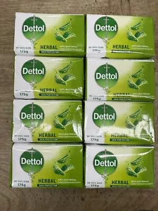 Dettol Bar soap HERBAL Anti Bacterial 8 Bars 175g Each - Picture 1 of 2