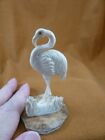 FLA-W1) Petit Hangar Flamingo BOIS figurine Bali Sculpture Détail Oiseaux d'Amour