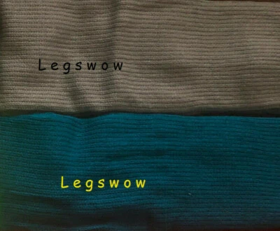 Calcetines holgados extra largos hasta el muslo con cable tejido a rayas lisas más sobre la rodilla Foto 1 de 4