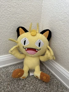 TOMY Pokemon MEOWTH Plush 8 Inch Plush Pre Owned - Picture 1 of 4