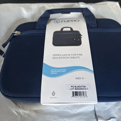 NuPro Zipper Sleeve Tote for Fire Kids Edition Tablets Blue 7" or 8" Displays - Image 1 of 4