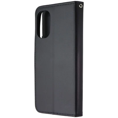 Mybat MyJacket Wallet w/ Magnetic Clasp for Motorola Moto G 5G (2022) - Black - Image 1 of 3