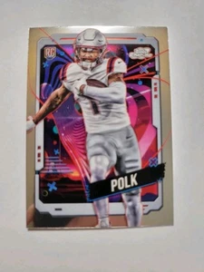 #163 2024 Topps Chrome Cosmic Base Ja'Lynn Polk Rookie New England Patriots RC - Picture 1 of 2