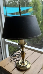 Vintage Lamp Student Lamp 2 Socket Brass Banker Piano Industrial - Picture 1 of 11