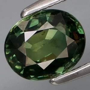 ¡Preciosa gema de 1,23 quilates! Zafiro Tanzania Natural Verde Azul SIN CALEFACCIÓN Buen Brillo - Imagen 1 de 4