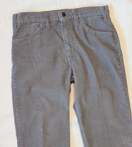 Levi's 519 Vintage 70s Men's Gray Corduroy Straight Leg Boot Cut Pants 30x36 USA - Picture 1 of 11