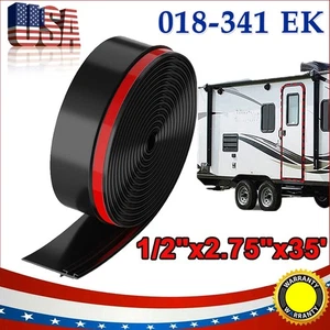 Racewill 1/2"x2.75"x35' RV Slide Out Seal Base Trailer Weather Stripping Black - Picture 1 of 12
