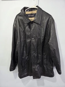 Vintage Y2K Dockers Lederjacke schwarz XL - Bild 1 von 6