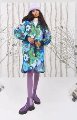CELIAB Celia B Sz XS Floral Puffer Coat Jacket Baldy - Image 1 of 4