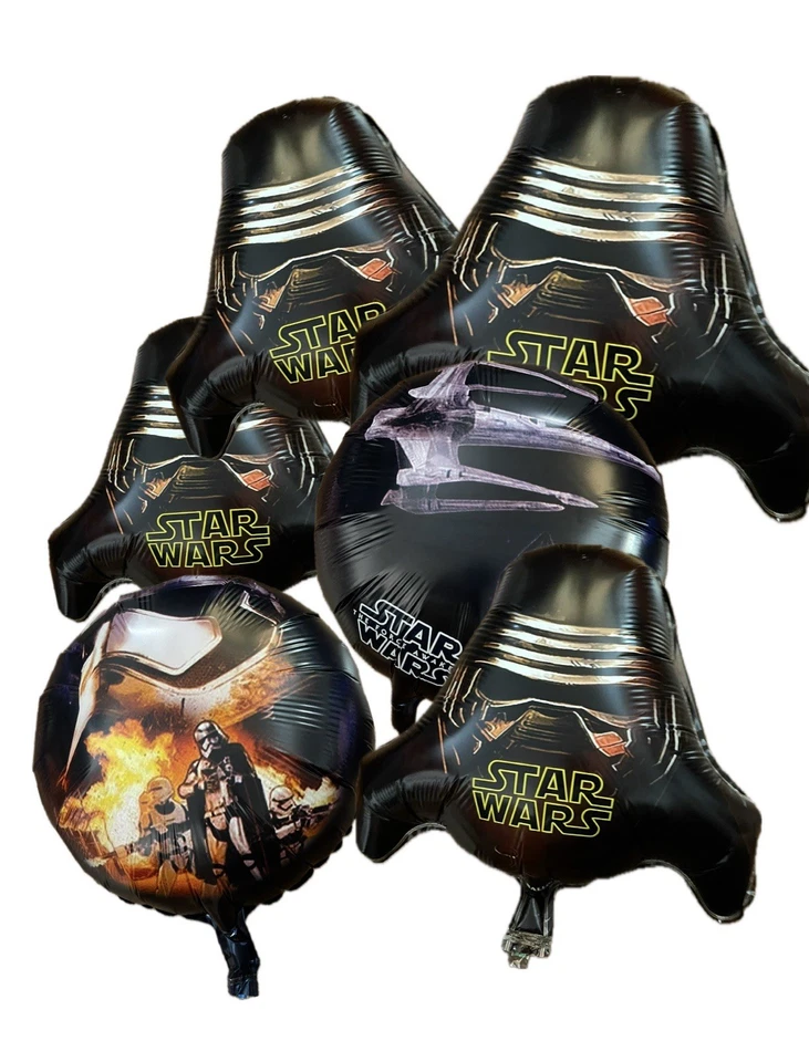 6 Pack ❤️Star Wars Foil Balloons Party Decoratio toys Robot New Black. - Image 1 of 4