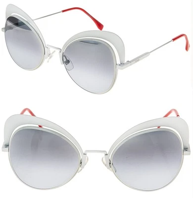 Gafas de sol Fendi FF0247S 0247 EYESHINE blanco coral espejado metal mariposa pasarela Foto 1 de 4