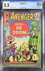 The Avengers 25 Cgc 5.5 Dr. Doom Classic Kirby Cover Marvel silver age comics - Picture 1 of 3