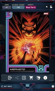 Topps Marvel Collect 2025 Base Series 1 Rainbow Tier 8 - Mephisto 750cc - Picture 1 of 2