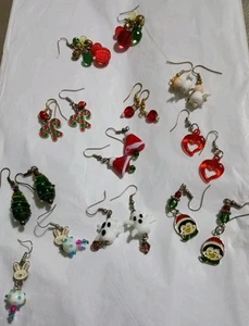 Lot Of 10 Pairs Of Holiday Earrings for Women (EE) - Picture 1 of 11