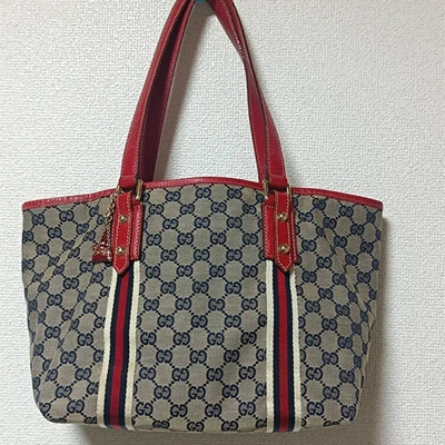 GUCCI Tote Bag  Canvas Web sherry Line Hand Bag 137396/467891 - Image 1 of 4