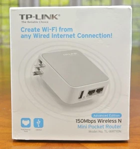 Mini router inalámbrico Wi-Fi TP-Link N150 con adaptador de punto de acceso extensor de alcance - Imagen 1 de 1