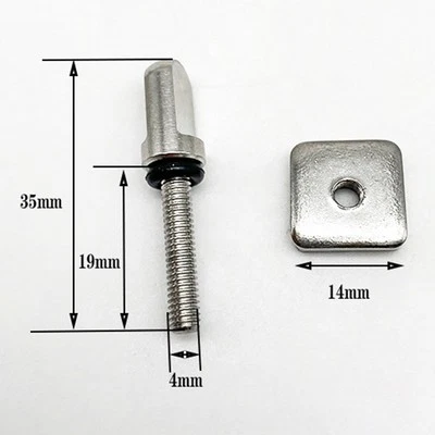 HIGH QUALITY Edelstahl Finnenschrauben für Paddle Boards 2 Stück mit Gummi O Ringe