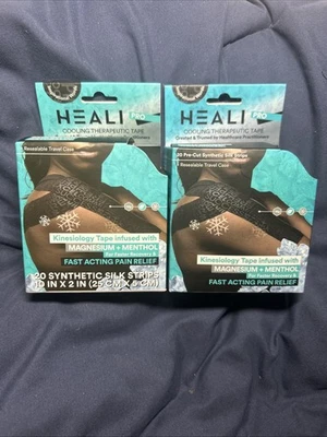 2x Cinta de kinesiología precortada Heali con infusión de magnesio mentol 20 tiras... Q4 Foto 1 de 4