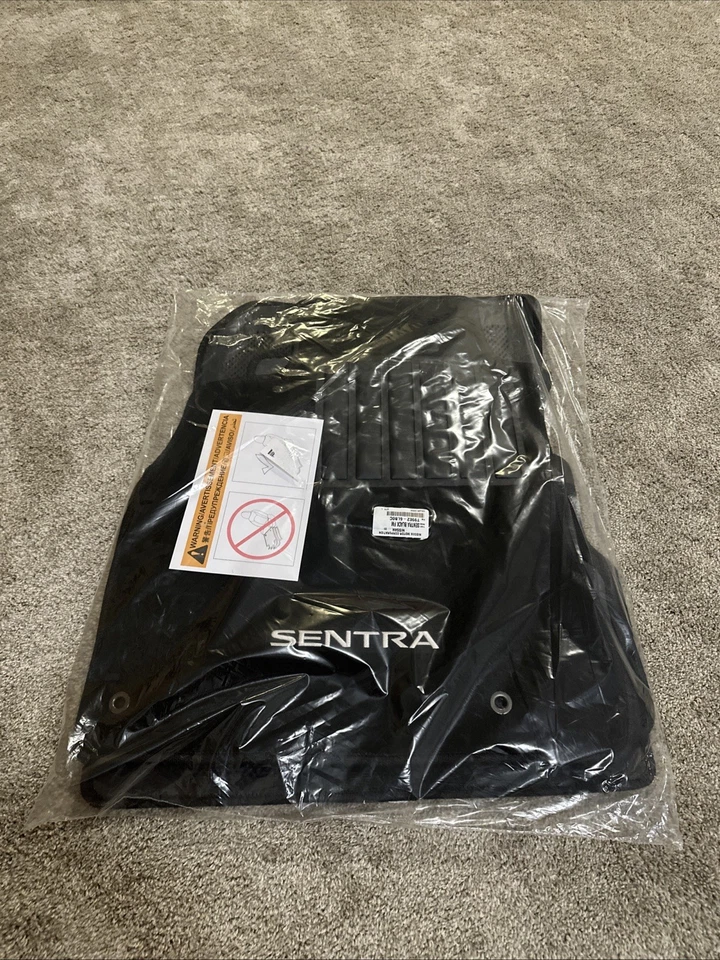 2020-2025 Nissan Sentra Carpet Floor Mats Set of 4 - T99E2-6LB0C Black OEM - New - Image 1 of 3