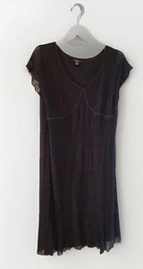 Vintage Alfani Women's Soft Black Lace Shift Dress 2X Little Black Dress - Picture 1 of 7