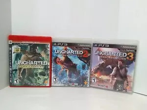 Uncharted Drakes Fortune 1 2 3 PlayStation 3 PS3 Video Game - Picture 1 of 12