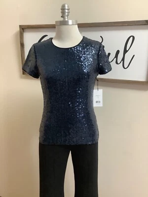 Top Mujer Bailey 44 Mediano Azul Lentejuelas Nuevo Foto 1 de 4