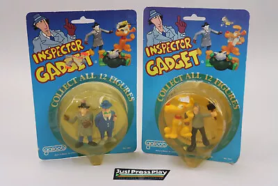 VTG 1983 Galoob Inspector Gadget 3" PVC Figures NOS MOC w/Brain, Chief Quinby+ - Image 1 of 4
