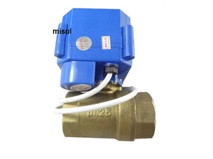 Válvula de bola motorizada 12V, DN25 (BSP 1"), interruptor manual, 2 vías, válvula eléctrica - Imagen 1 de 5