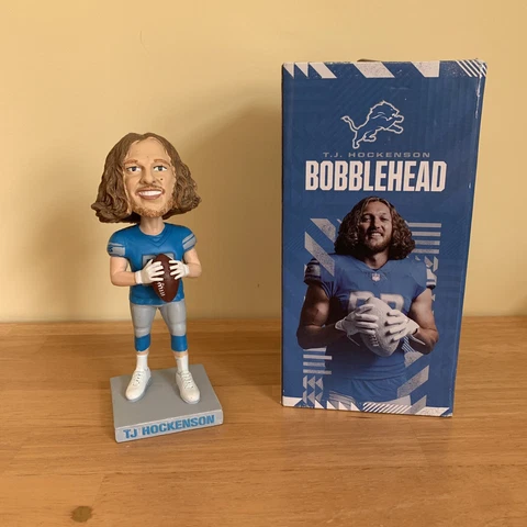 TJ Hockenson Detroit Lions Bobblehead 2021 Idegy Collectors Edition - Open Box Cover