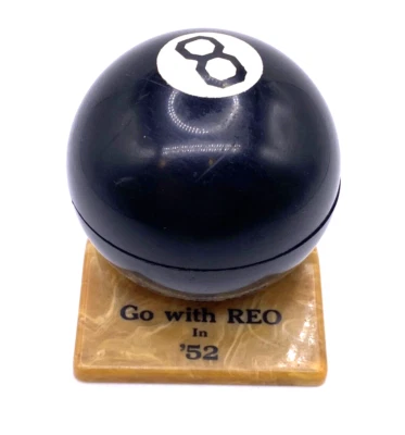 De colección. Raro 1952 R.E. OLDS MOTOR CAR "GO WITH REO IN '52" 8 Bolas Encendedor Promo Foto 1 de 4