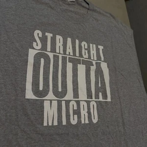 Straight Outta Micro Wrestling T Shirt Gray 3XL - Picture 1 of 7