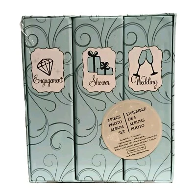 Sheffield Home 3 синие книги фотоальбомы помолвка душ свадьба 4 X 6 дюймов НОВЫЕ   - Изображение 1 из 4