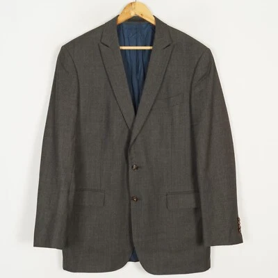 Blazer SUITSUPPLY SUPER 130 Hombres Talla XL EU52 UK42 Muesca Solapa Lana Marrón - Imagen 1 de 4