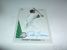 2015 Leaf 25th Baseball Green 4/10 card of Dansby Swanson #A-DS1 Auto