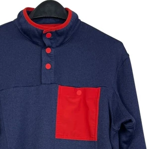 Duluth Trading Co. Mens M 1/4 Snap Performance Stretch Relaxed Fit Pullover Blue - Picture 1 of 6