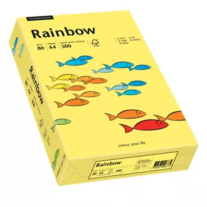 Papiro Kopierpapier Arcobaleno Giallo Colorata Italiana din A4 80g 500 Foglio - Foto 1 di 1