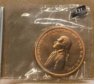 Jefferson US NEUWERTIG BRONZEDAILLE 1,5" 331 - Bild 1 von 2