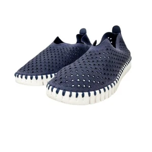 ILSE JACOBSEN Tulip Slip on Flats Navy Blue Casual Shoes Nautical Size 36 US 5.5 - Picture 1 of 7