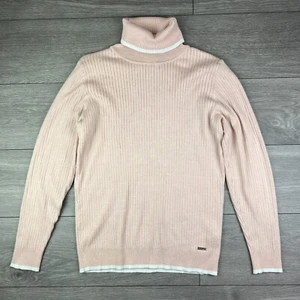 Maglione maglione donna Calvin Klein rosa maglia girocollo taglia L - Foto 1 di 7