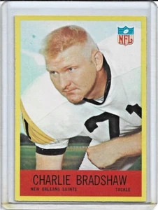 Tarjeta de fútbol americano Charlie Bradshaw 1967 Philadelphia #122-New Orleans Saints - Imagen 1 de 2