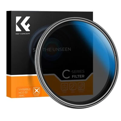 K&F Concept  Neutral Density ND2-32 Lens Filter 58mm 67mm 77mm 82mm NANO-C - Image 1 of 4