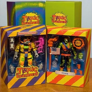 TOXIC CRUSADERS Super 7 Original Wave 1 TOXIE & Wave 3 RADIATION RANGER NIB - Picture 1 of 9