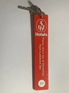 THF Hotels Hotel Motel Room Key Fob & Key Welch #514 - Picture 1 of 2
