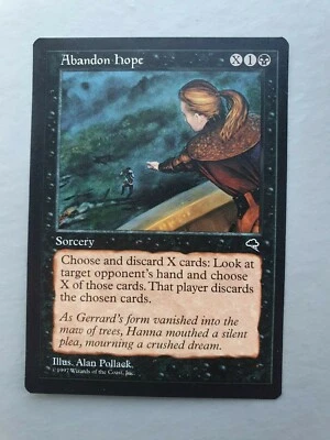 Abandon Hope, MTG Tempest (1997) Uncommon Black Sorcery VNM  - Image 1 of 2