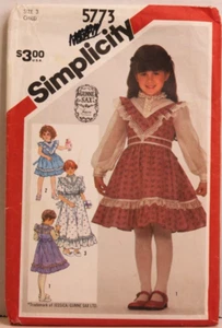 Gunne Sax Kinder Kleid Gr: 3 Vintage Simplicity #5773 Party, Braut Modest Pr - Bild 1 von 3